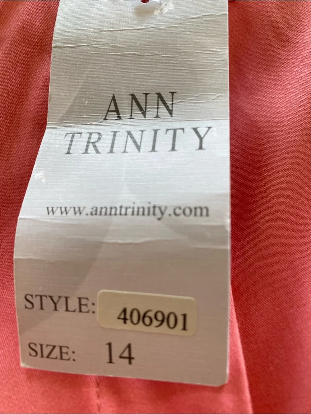 Ann Trinity NWT Resort Wear Coral Pink Straight-Leg Trousers